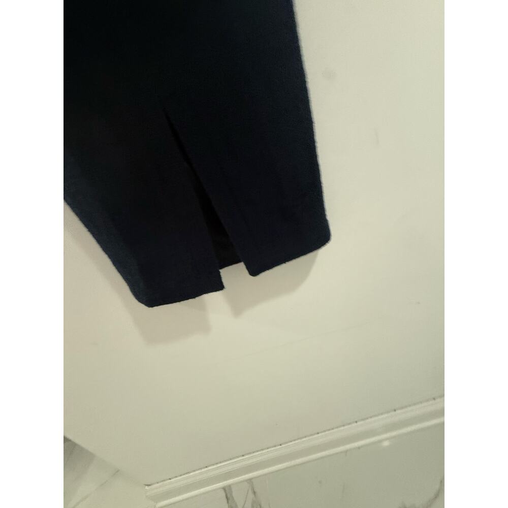 J CREW dark navy blue wool blend tweed Maritime midi pencil front slit skirt - Picture 5 of 9